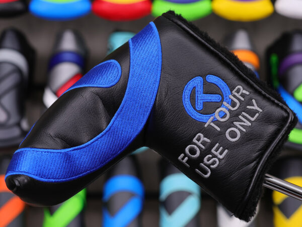 scotty cameron for tour use only black and blue industrial circle t blade putter headcover