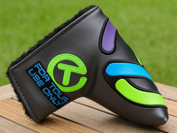 scotty cameron for tour use only dark gray multi color stick figure industrial circle t mid mallet headcover
