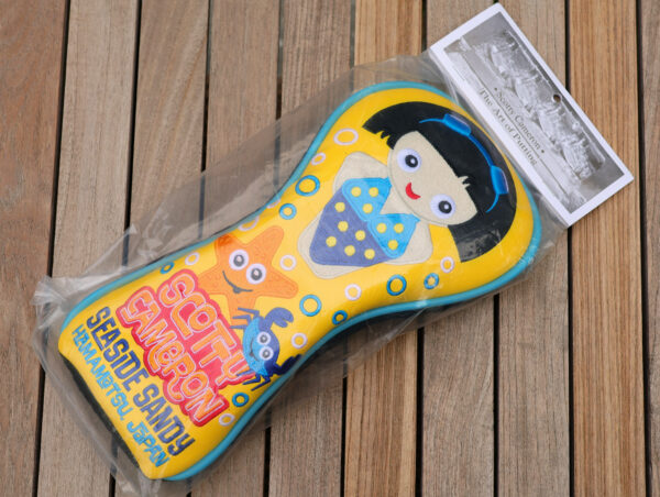 scotty cameron japan m&g seaside sandy yellow limited release driver headcover