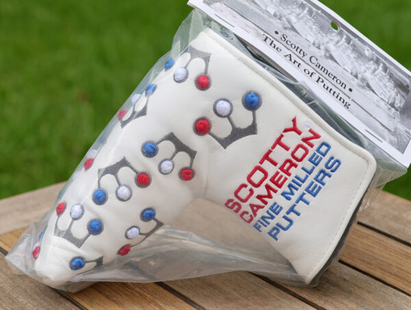 scotty cameron limited release white mini crowns usa blade putter headcover