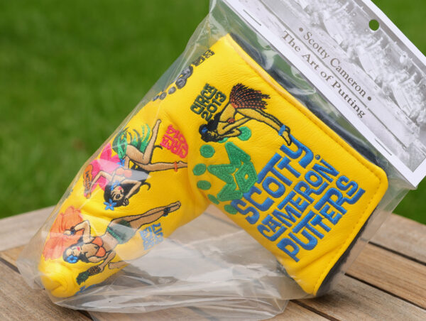 scotty cameron limited release 2018 yellow hula girl blade putter headcover
