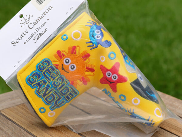 scotty cameron limited release japan m&g seaside sandy yellow blade putter headcover