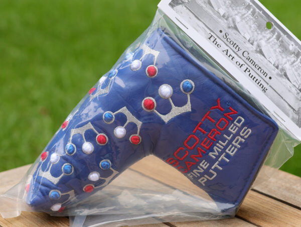 scotty cameron limited release blue mini crowns usa blade putter headcover