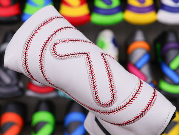 scotty cameron 2026 encinitas california gallery vault exclusive white genuine leather red baseball stitch industrial circle t blade putter headcover