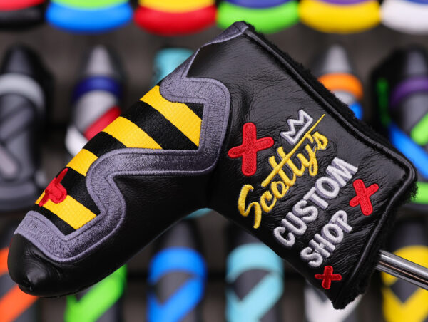 scotty cameron custom shop black bumble bee junk yard dog blade headcover