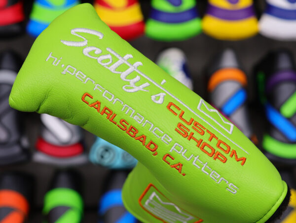 scotty cameron lime green custom shop blade putter headcover